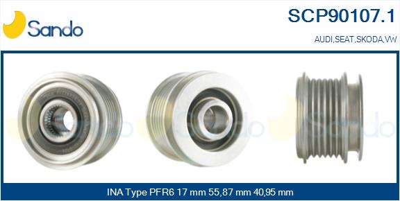 Puleggia cinghia, alternatore SANDO SCP90107.1