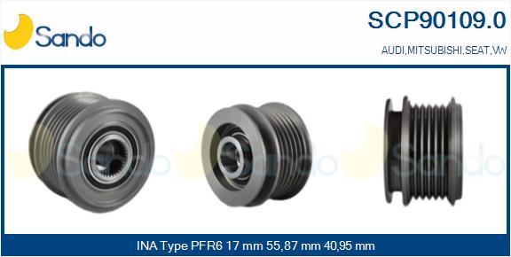 Puleggia cinghia, alternatore SANDO SCP90109.0