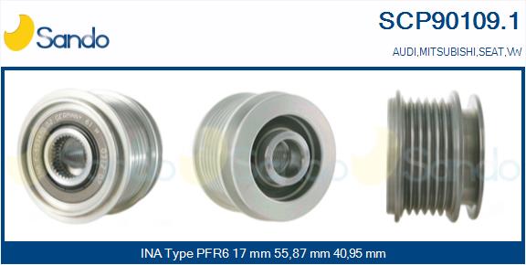 Puleggia cinghia, alternatore SANDO SCP90109.1
