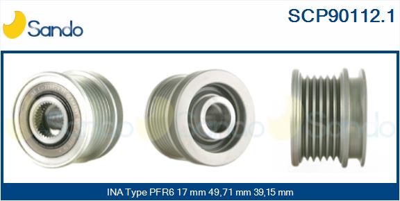 Puleggia cinghia, alternatore SANDO SCP90112.1
