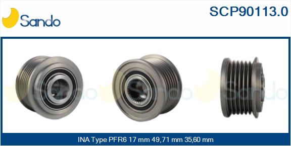 Puleggia cinghia, alternatore SANDO SCP90113.0