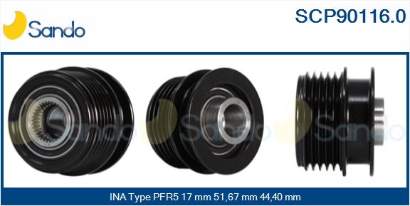 Puleggia cinghia, alternatore SANDO SCP90116.0