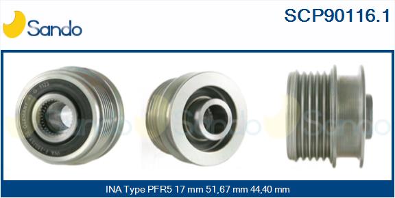 Puleggia cinghia, alternatore SANDO SCP90116.1
