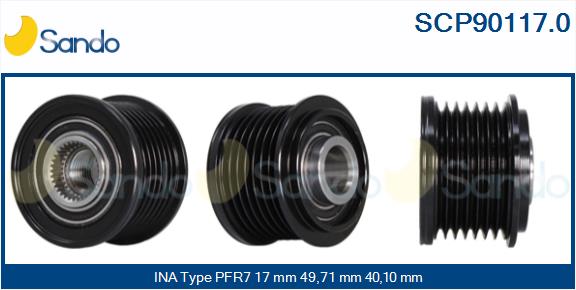 Puleggia cinghia, alternatore SANDO SCP90117.0