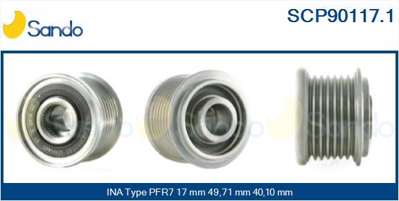 Puleggia cinghia, alternatore SANDO SCP90117.1