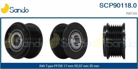 Puleggia cinghia, alternatore SANDO SCP90118.0
