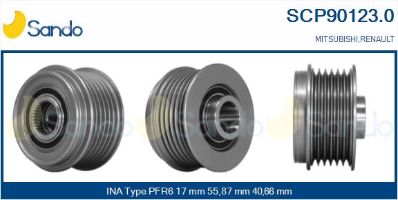 Puleggia cinghia, alternatore SANDO SCP90123.0