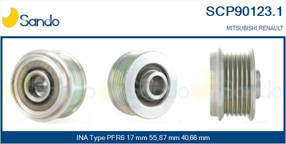 Puleggia cinghia, alternatore SANDO SCP90123.1