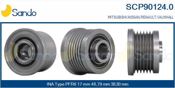 Puleggia cinghia, alternatore SANDO SCP90124.0
