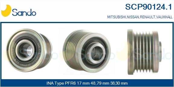 Puleggia cinghia, alternatore SANDO SCP90124.1