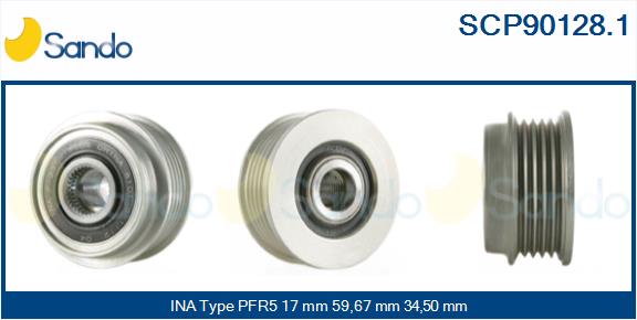 Puleggia cinghia, alternatore SANDO SCP90128.1