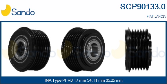 Puleggia cinghia, alternatore SANDO SCP90133.0