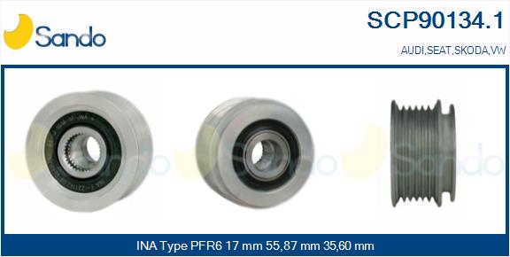 Puleggia cinghia, alternatore SANDO SCP90134.1