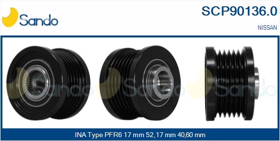 Puleggia cinghia, alternatore SANDO SCP90136.0