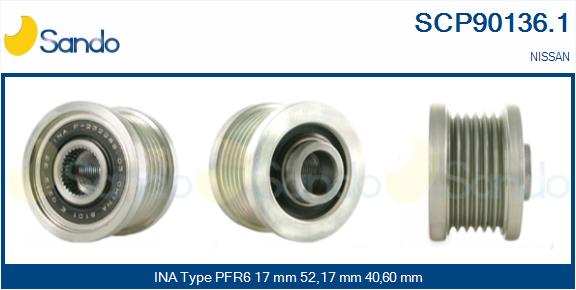 Puleggia cinghia, alternatore SANDO SCP90136.1