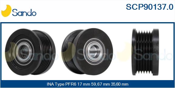 Puleggia cinghia, alternatore SANDO SCP90137.0