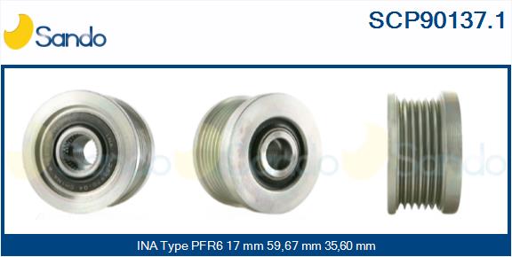 Puleggia cinghia, alternatore SANDO SCP90137.1