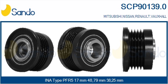 Puleggia cinghia, alternatore SANDO SCP90139.0