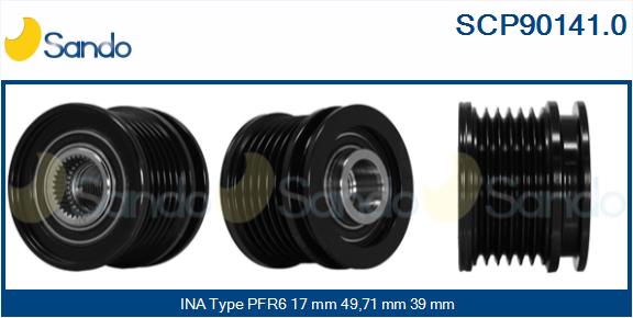 Puleggia cinghia, alternatore SANDO SCP90141.0