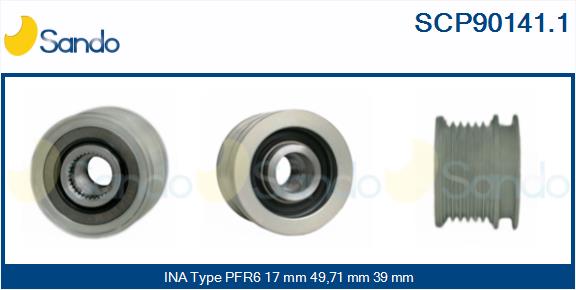 Puleggia cinghia, alternatore SANDO SCP90141.1