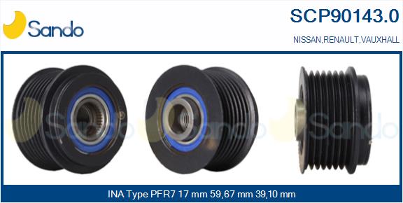 Puleggia cinghia, alternatore SANDO SCP90143.0