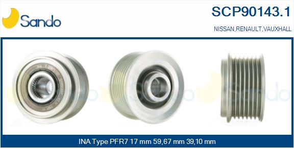 Puleggia cinghia, alternatore SANDO SCP90143.1