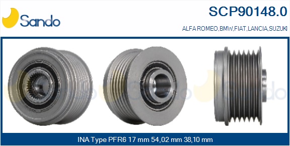 Puleggia cinghia, alternatore SANDO SCP90148.0