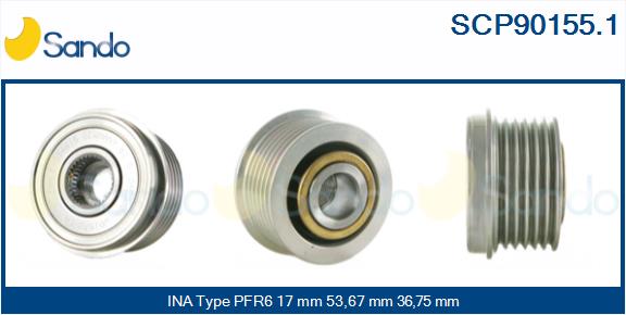 Puleggia cinghia, alternatore SANDO SCP90155.1