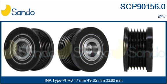 Puleggia cinghia, alternatore SANDO SCP90156.0