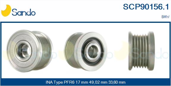 Puleggia cinghia, alternatore SANDO SCP90156.1