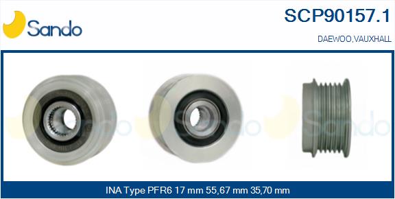 Puleggia cinghia, alternatore SANDO SCP90157.1