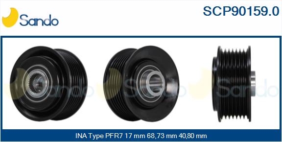 Puleggia cinghia, alternatore SANDO SCP90159.0