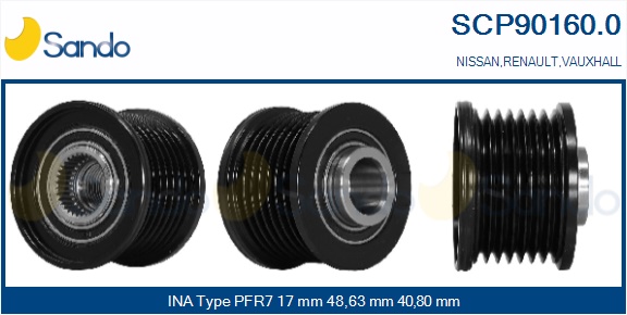 Puleggia cinghia, alternatore SANDO SCP90160.0