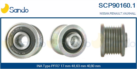Puleggia cinghia, alternatore SANDO SCP90160.1
