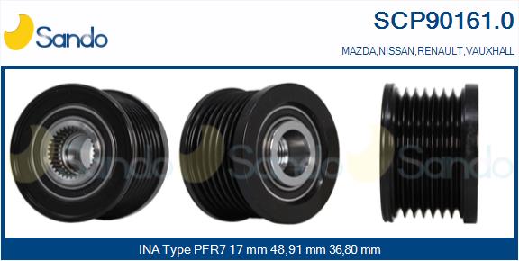 Puleggia cinghia, alternatore SANDO SCP90161.0