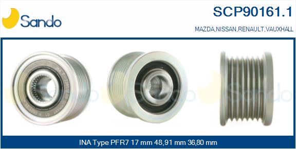 Puleggia cinghia, alternatore SANDO SCP90161.1