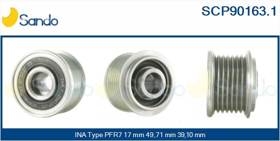 Puleggia cinghia, alternatore SANDO SCP90163.1
