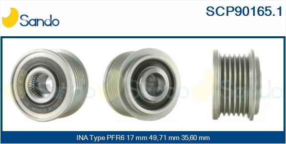 Puleggia cinghia, alternatore SANDO SCP90165.1