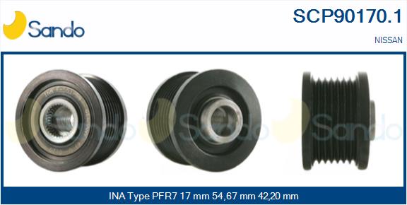 Puleggia cinghia, alternatore SANDO SCP90170.1