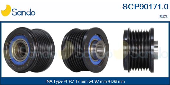 Puleggia cinghia, alternatore SANDO SCP90171.0