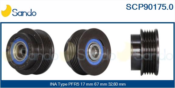 Puleggia cinghia, alternatore SANDO SCP90175.0