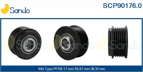 Puleggia cinghia, alternatore SANDO SCP90176.0