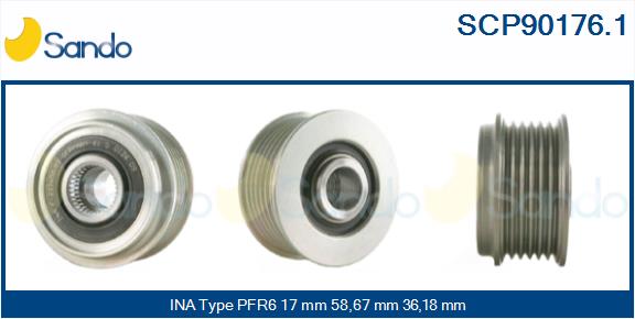 Puleggia cinghia, alternatore SANDO SCP90176.1