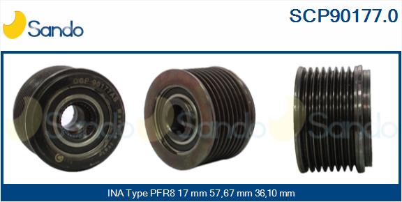 Puleggia cinghia, alternatore SANDO SCP90177.0
