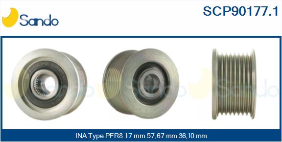 Puleggia cinghia, alternatore SANDO SCP90177.1