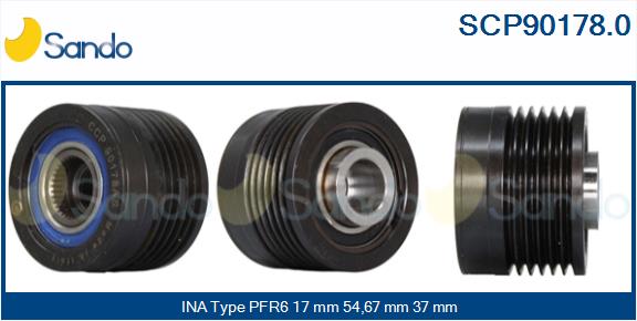 Puleggia cinghia, alternatore SANDO SCP90178.0