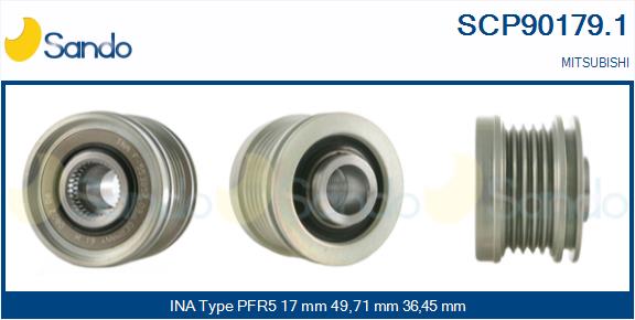 Puleggia cinghia, alternatore SANDO SCP90179.1