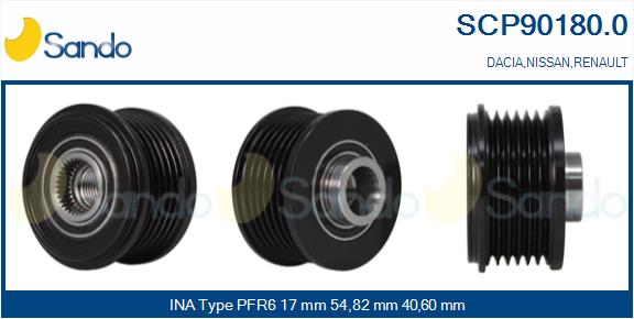 Puleggia cinghia, alternatore SANDO SCP90180.0