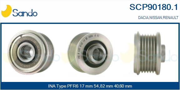 Puleggia cinghia, alternatore SANDO SCP90180.1