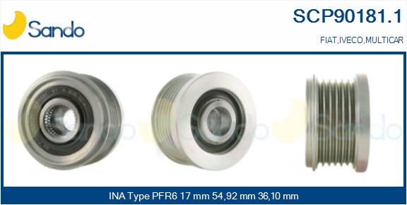 Puleggia cinghia, alternatore SANDO SCP90181.1